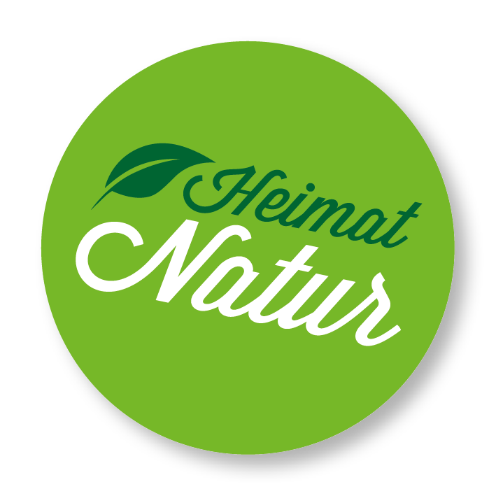 Grünes rundes Logo mit Schriftzug Heimat Natur