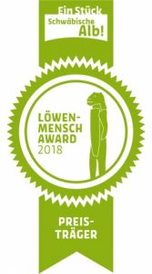 grün weißes Logo mit Schriftzug ein Stück Schwäbische Alb!, Löwenmensch Award 2018, Preisträger