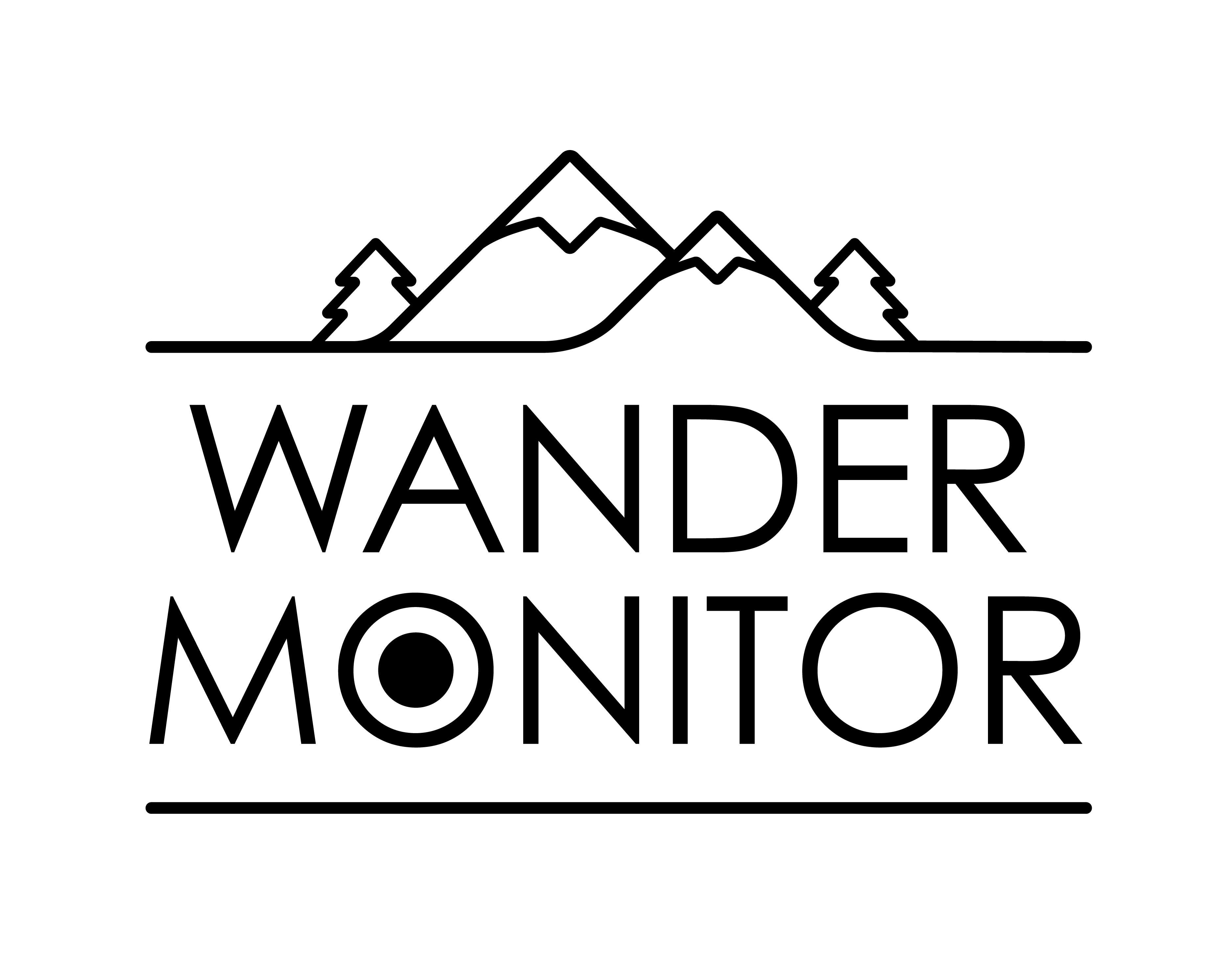 Logo mit schwarzem Schriftzug Wandermonitor