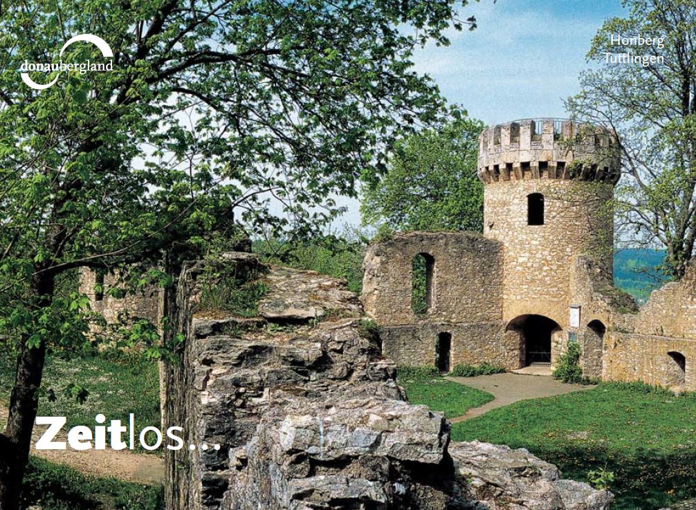 Donaubergland Postkartenmotiv mit Blick auf den Honberg-Turm