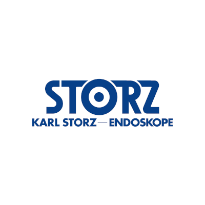 blauer Schriftzug STORZ, Karl Storz - Endoskope