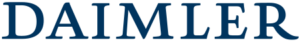 Daimler Logo mit Schriftzug in dunkelblau