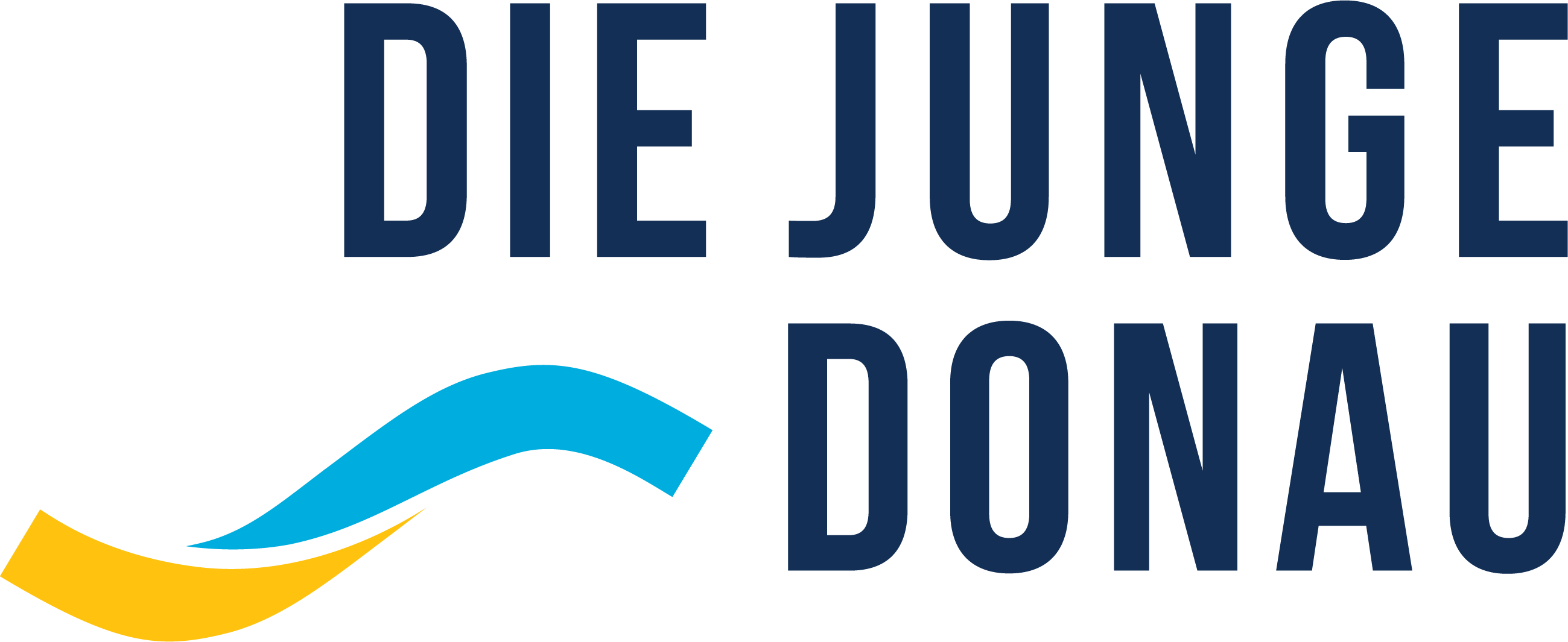 Logo mit dunkelblauem Schriftzug Die junge Donau