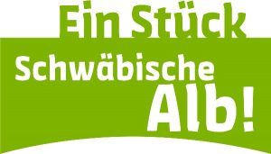 grün-weißes Symbol mit Schriftzug Ein Stück Schwäbische Alb!