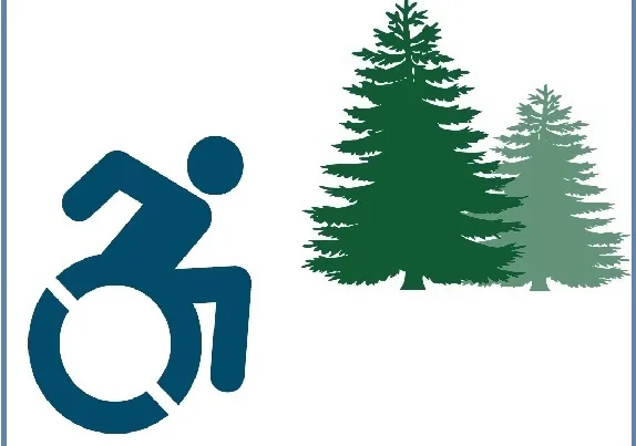 Rollstuhlfahrer auf den Wanderwegen