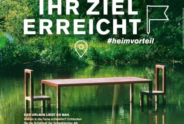 Plakat #Heimvorteil - Sie haben Ihr Ziel erreicht Schwäbische Alb 2020