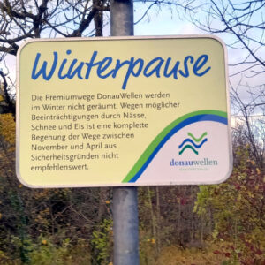 Winterpause der Premiumwanderwege.