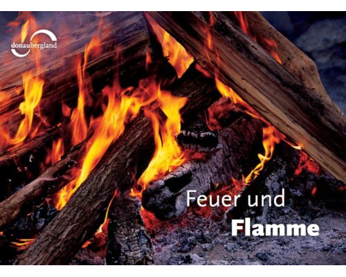Donaubergland Postkartenmotiv mit offenem Feuer